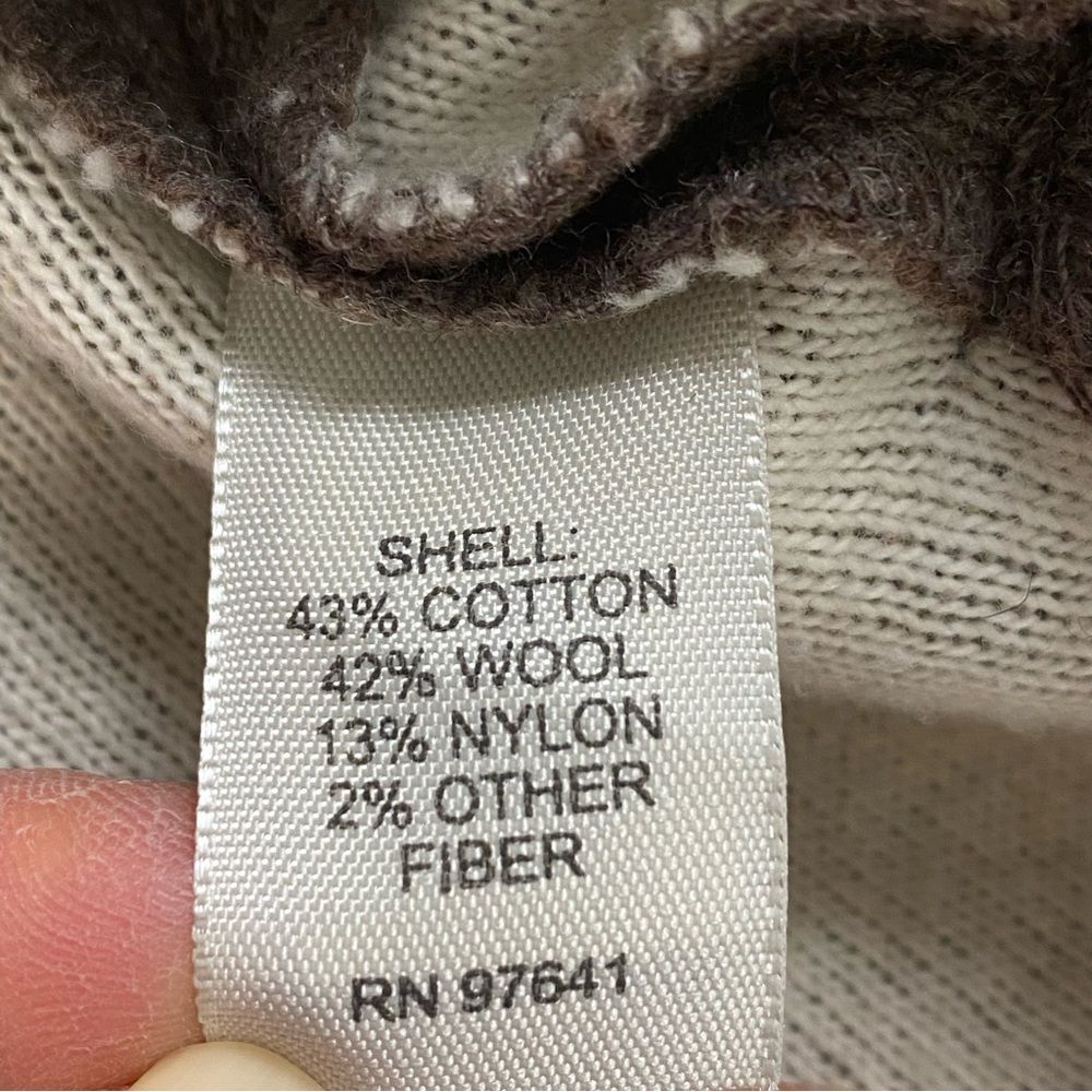 J. Jill‎ Brown Cotton Wool Hooded Zip Sweater Jacket Peplum Pockets M - Picture 12 of 13